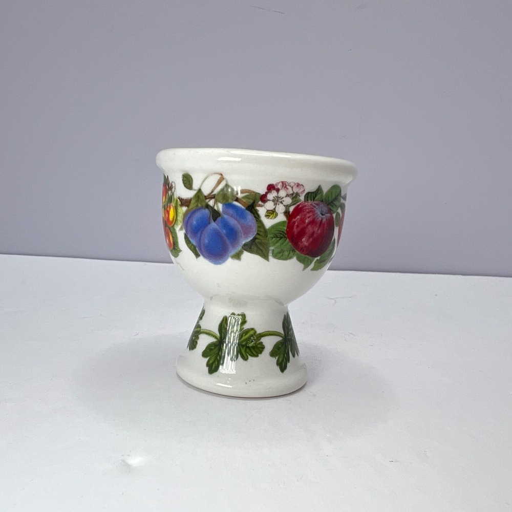 Portmeirion Pomona Egg Cup Vintage Fruit Pattern English Country Grandmillennial